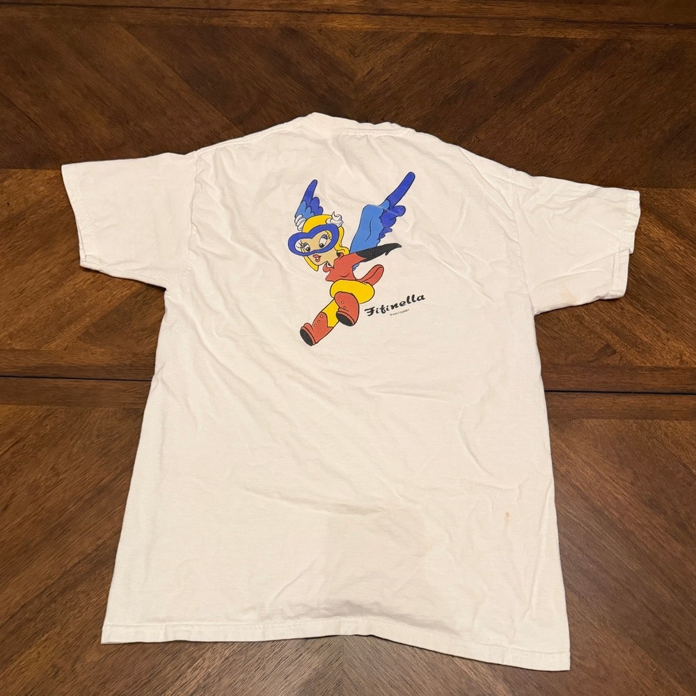 Hanes Beefy-T Women Airforce Service Pilots WASP Fifinella Disney T-Shirt White